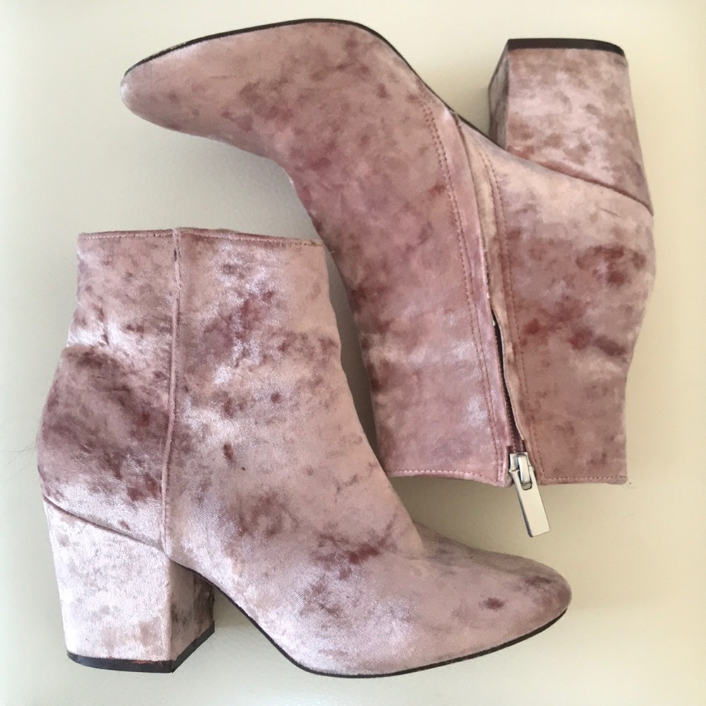 Velvet Ankle Boots